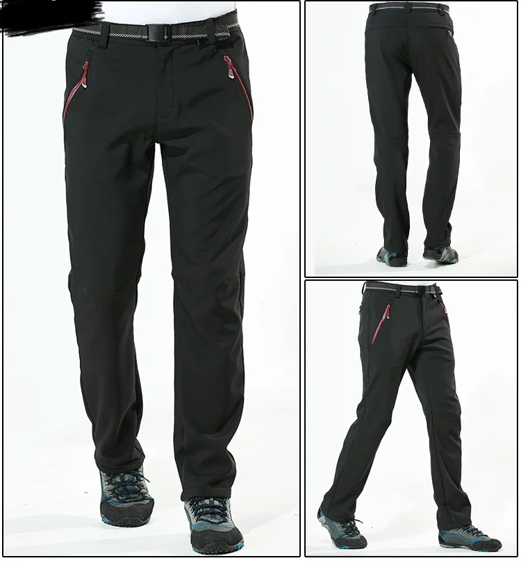 Men Hiking Pants Outdoor Softshell Trousers (14)