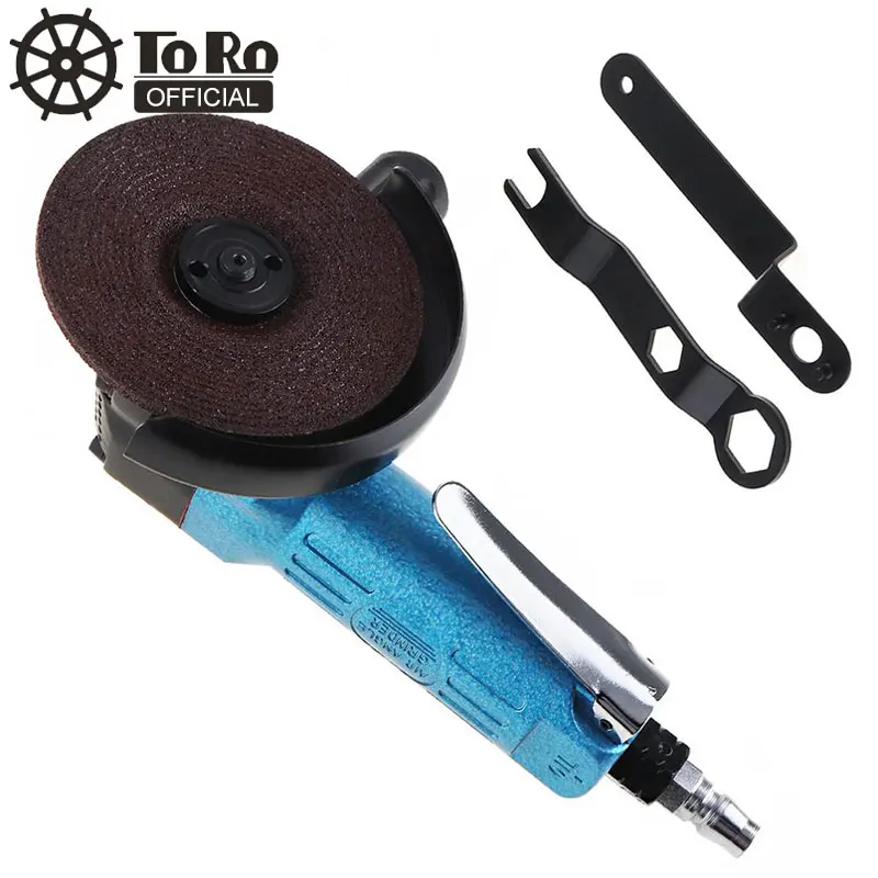 

TORO TR-6040 Mini High-speed 4 Inch Powerful Blue Pneumatic Polisher Air Angle Grinder for Machine Polished /Grinding /Cutting