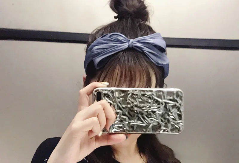 Новые корейские темпераментные тканевые плиссированные большие банты для волос для женщин с широкими полями Бутик Аксессуары для волос модная повязка на голову для девочек