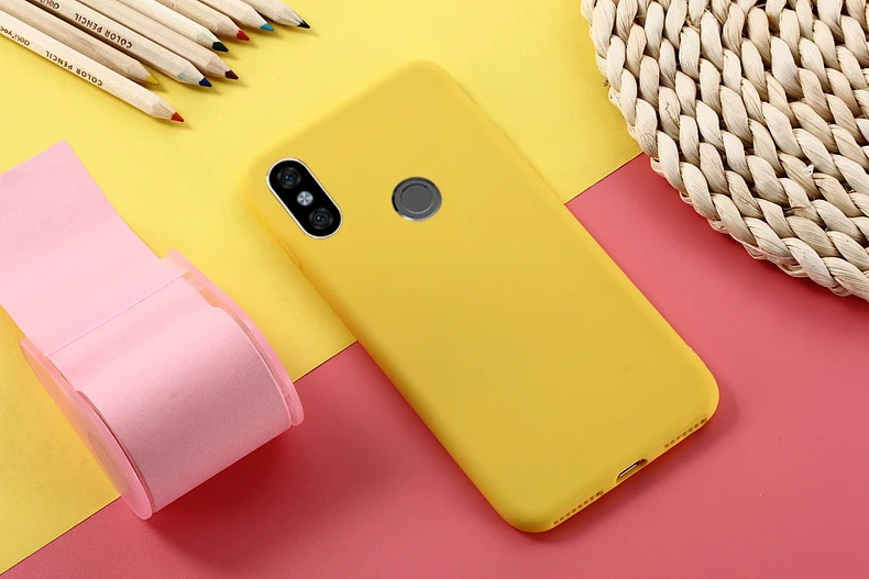 Чехол для Xiaomi Redmi Note 6 Pro, чехол-бампер, мягкий чехол из ТПУ, чехол конфетного цвета для Xiaomi Redmi Note 6, защитный чехол