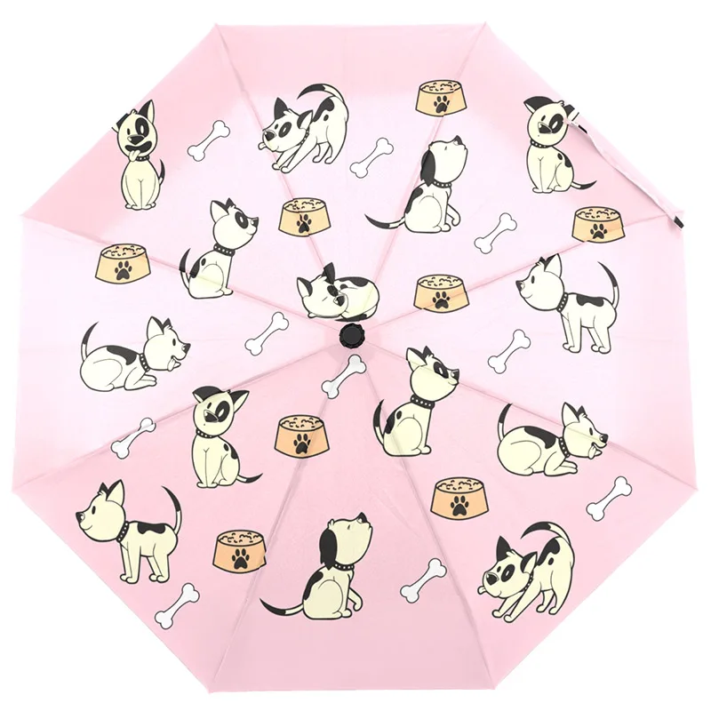 Cute Funny Snow Leopard Seamless Pattern Compact Travel Umbrella Windproof Reinforced Canopy 8 Ribs Umbrella Auto Open And Close Button Customized