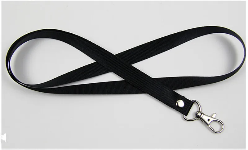 1 шт. шейный ремешок для безопасности, защиты для мобильного телефона USB держатель ID владелец значка ключи с металлическим зажимом - Цвет: black