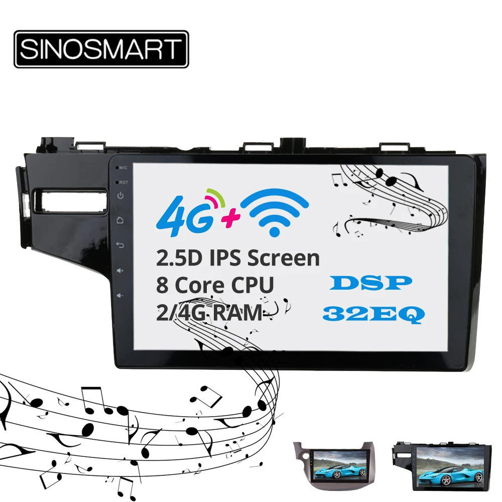 Perfect Sinosmart  Android 8.1 2Din IPS/QLED 2.5D screen car gps radio navigation player for Honda Fit 2008-2014 15