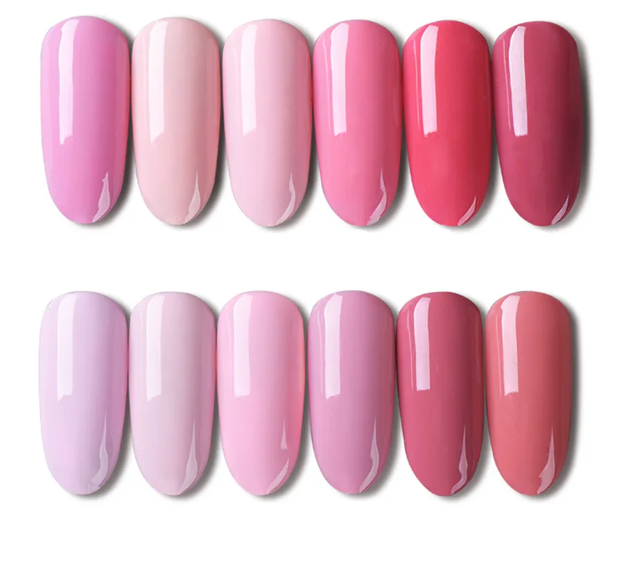 

Soak Off Color Gel Beauty Choices Colored Gel Nail Manicure Vernis Semi Permanent UV LED Gel Nail Polish Gel Varnish Pink Series