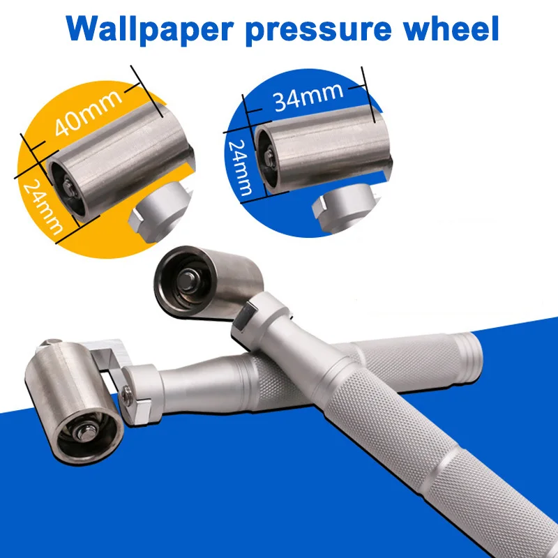 

Stainless Steel Handle Wallpaper Roller Pressure Roller Tool with Bearing Home Decor MJJ88
