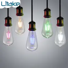 Ретро vintage edison bulb E27 4 Вт 220 В ампулы винтажная лампа Эдисона лампа накаливания Светильник лампы светодиодный подвесной светильник в стиле ретро Декор