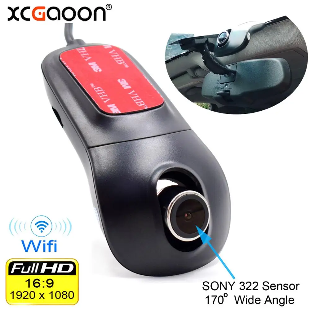 XCGaoon Wifi Автомобильный регистратор dvr цифровой видеорегистратор видеокамера 1080P