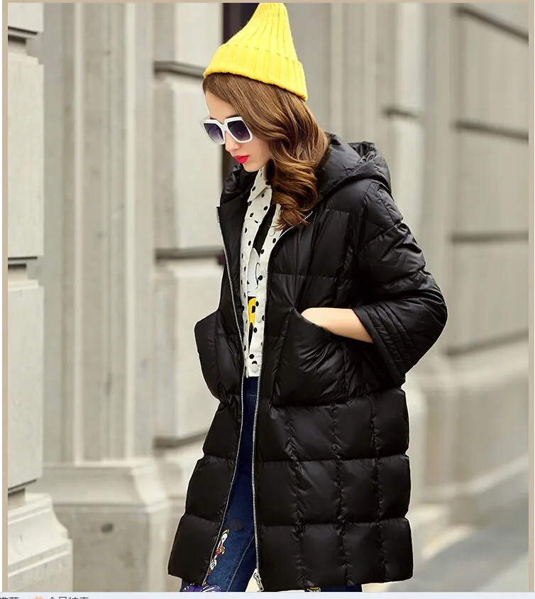 Корейский стиль Модные женские зимние пальто элегантные с капюшоном толстые супер теплые пуховые куртки тонкий большой размер свободный женский пальто G2249