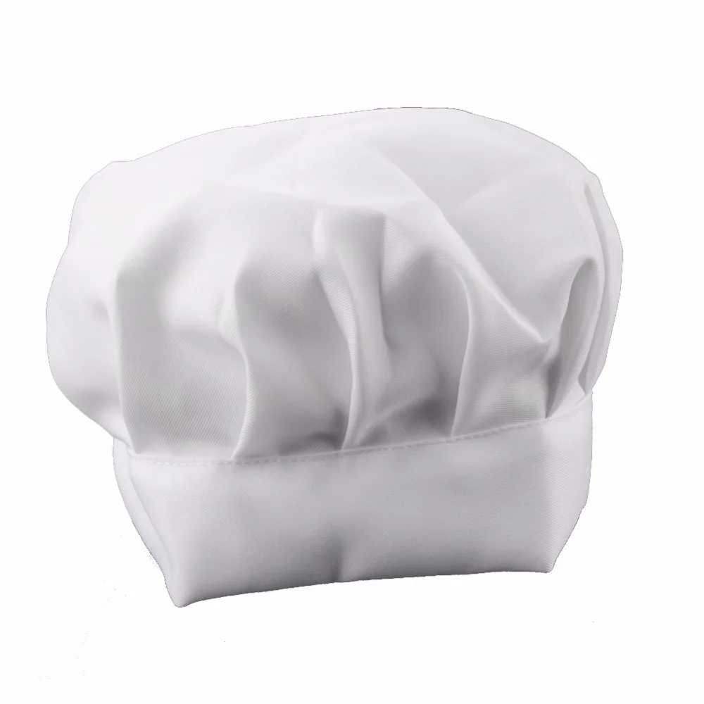 

1Pcs Unisex Party Kitchen Costume Cap Baking BBQ Cooking Adult Elastic Chef Hat White Chef Hat Solid Color White Cap
