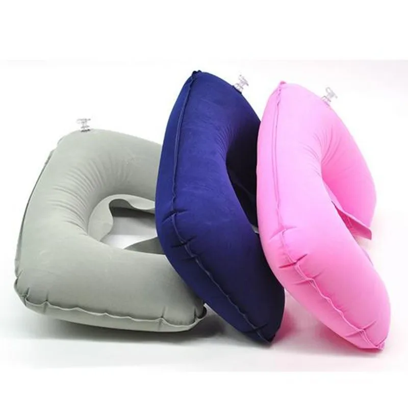 1pc Inflatable Soft Air Cushion Pillow for Car Driving Flight Travel