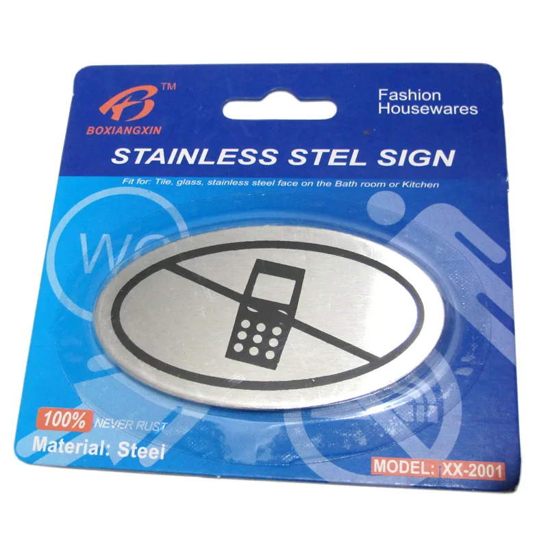 

Free shipping Wall Door Non-phone Sign x 10Pcs
