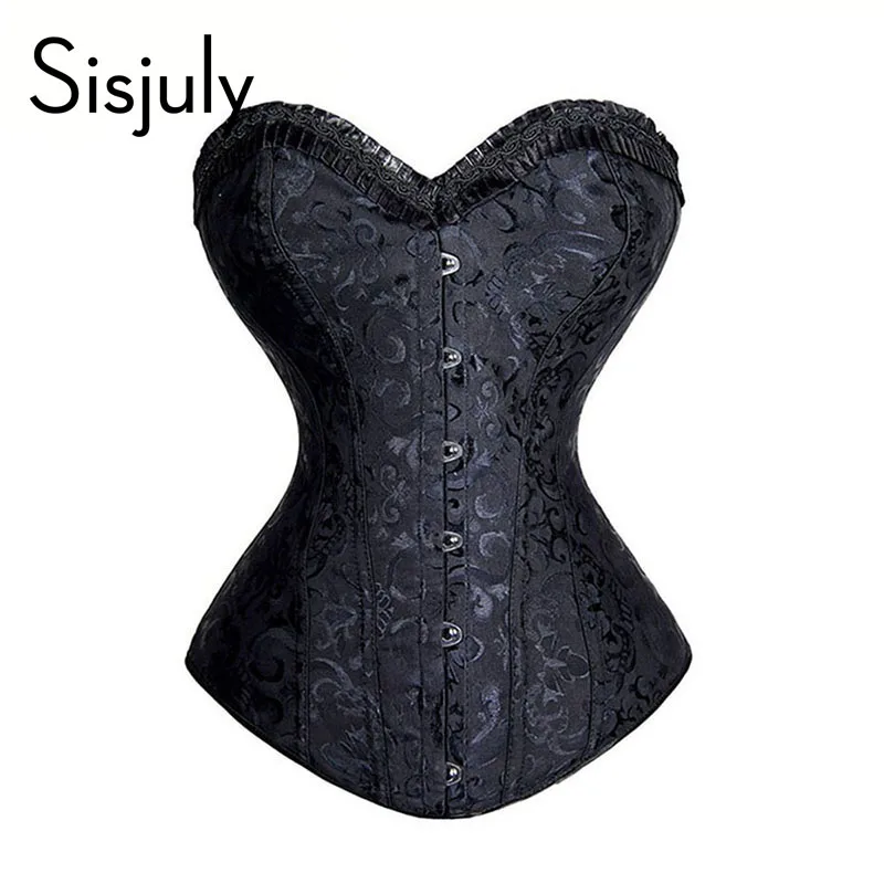 Buy Sisjuly 2017 women sexy corsets black fall lace up