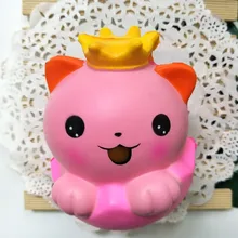 Изысканная розовая Корона кошка супер медленно поднимающаяся игрушка Squishies животные сжимают Снятие Стресса Игрушка антистресс игрушки антистресс