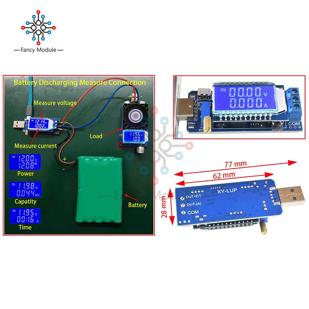 ЖК-USB DC-DC 5 В к DC 1,2-24 в 3,3 В 9 в 12 В повышающий понижающий повышающий преобразователь модуль питания плата Регулируемый Вольт Ампер метр