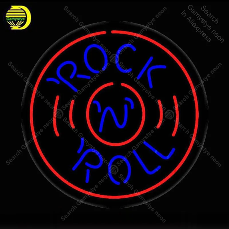 NEON SIGN For Rock N Roll Record NEON Bulbs Sign Lamp Decor Home Wall Room Handcraft Beer Bar light up signs lights for sale