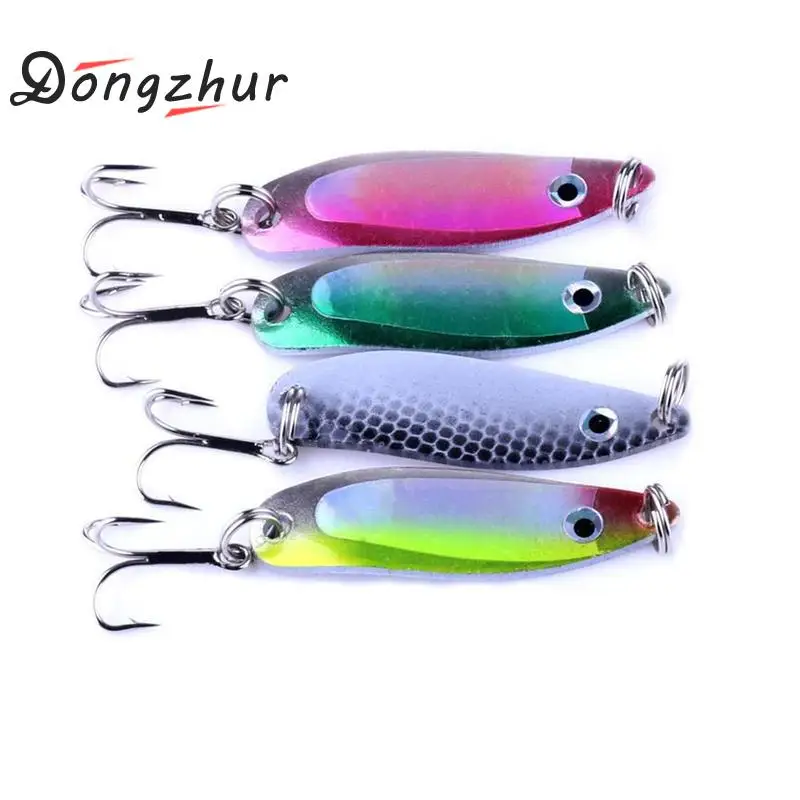 Dongzhur 4 шт./лот цветная ложка для форели металлическая рыболовная приманка Спиннер