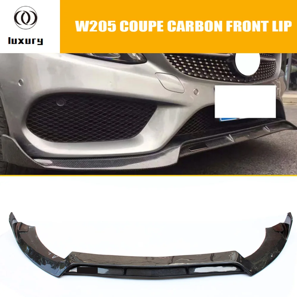 Передний спойлер C205 из углеродного волокна для Benz W205 C class Coupe C200 C300 C43 AMG посылка
