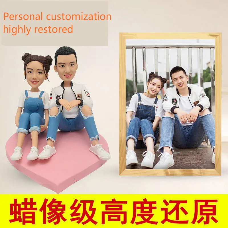 

Photo customization Soft Pottery Doll Customized Wax Figure Diy Clay Figurine Birthday Wedding Gift Traditional Chinese Handicra