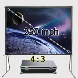 Топ продавец огромный Алюминий Рамки быстро складной Экран 200x150 дюймов вид Размеры 4:3 фронтальной проекции скрины Поддержка 1080 P