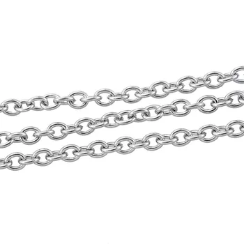 

LASPERAL 5M Stainless Steel Link-Opened Cable Chains 3x2.5mm For Necklace Jewelry Making Supplies Handmade Crafts
