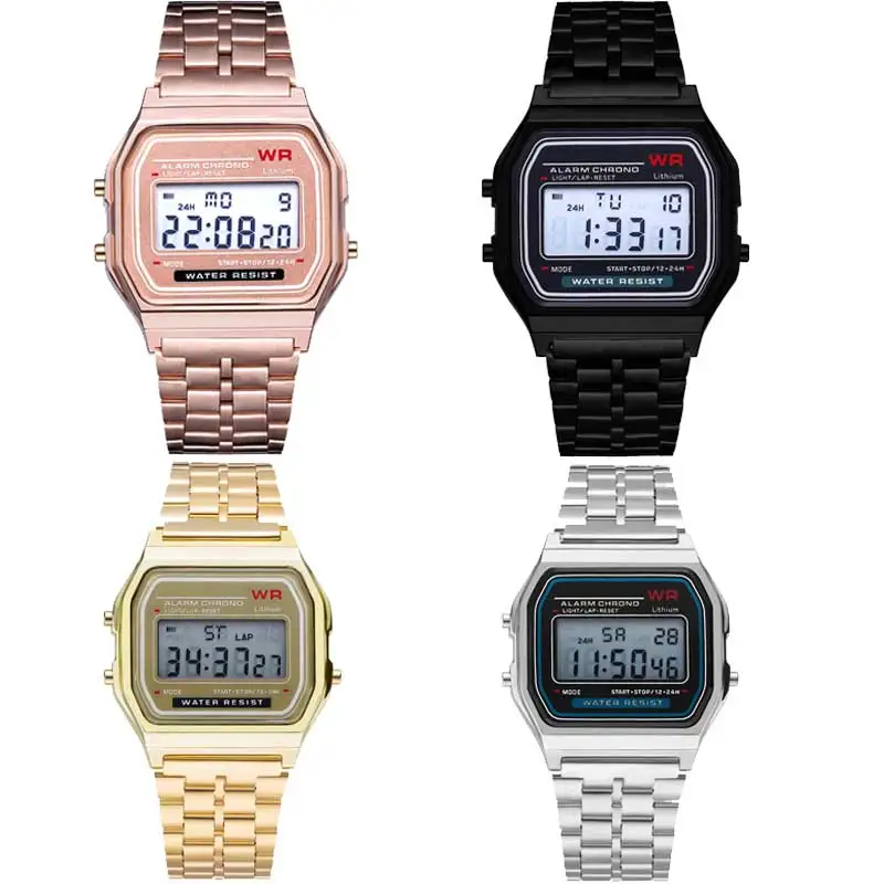 

Luxury Rose Gold Men's Watch Success Business Clock Multifunction LED Sports Watches Digital Men erkek Reloj Relogio