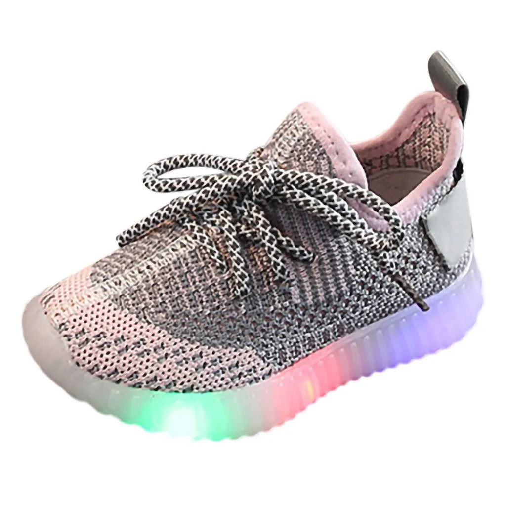 Детская одежда для малышей Для мальчиков и девочек из сетчатого материала со светодиодной подсветкой светящиеся кроссовки спортивная обувь кроссовки детская обувь для девочек 2 года Лето buty dla dziewczynki