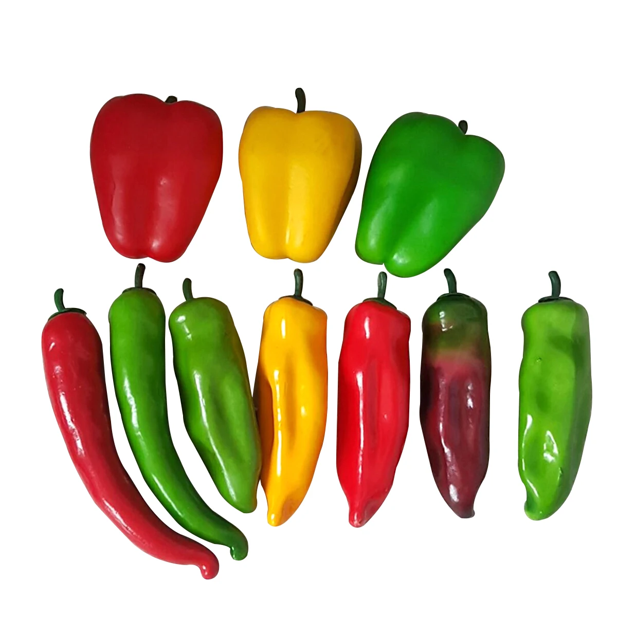 2Pcs Artificial Bell Pepper Simulation Realistic Food Faux Vegetable