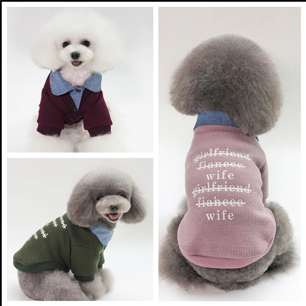 Spring Cotton Chihuahua False Two Style Sweater Pet Dog Clothes for Small Dogs Pets Clothing Yorkshire Jacket Pug Costume Outfit | Дом и сад