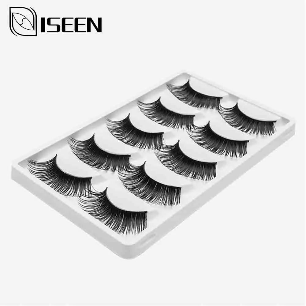 

5 Pairs False Eyelashes Crisscross Messy Lengthen thick Exaggerated Long Fake Eyelashes Stage Romance Makeup Eye Lashes