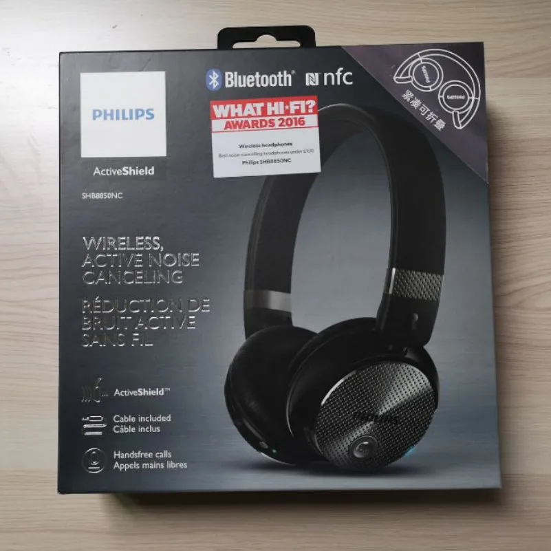 Оригинальные Беспроводные Наушники Philips SHB8850 с активным шумоподавлением, Bluetooth, NFC, гарнитура с микрофоном, официальная проверка