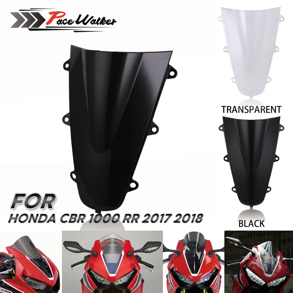 

Hot Sale For Honda CBR 1000 RR 2017 2018 smoke Windshield WindScreen Double Bubble CBR1000RR CBR 1000RR CBR1000 17 18