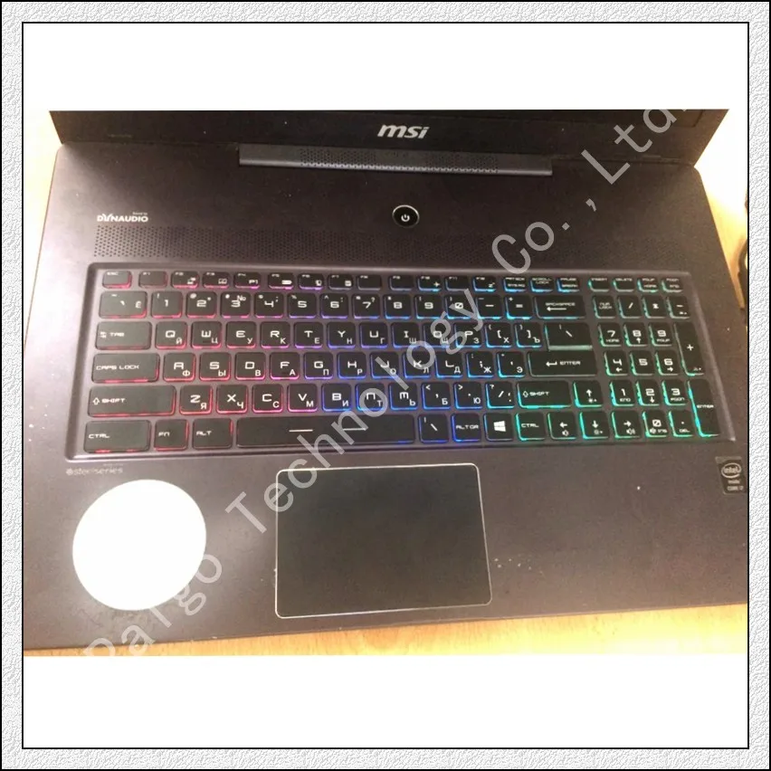 RGB Backlit Teclado russo para MSI GE62VR