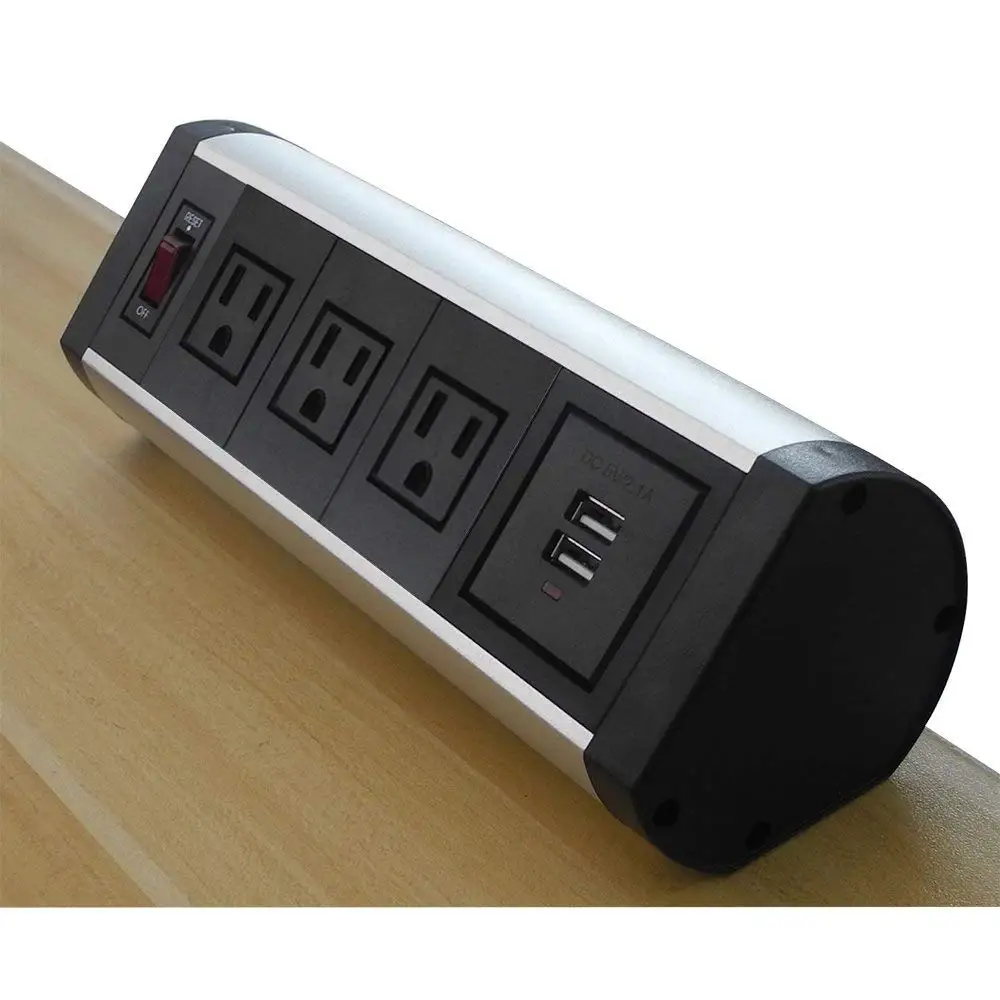 Съемный Настольный зажим с креплением на розетку выходом питания и usb зарядным