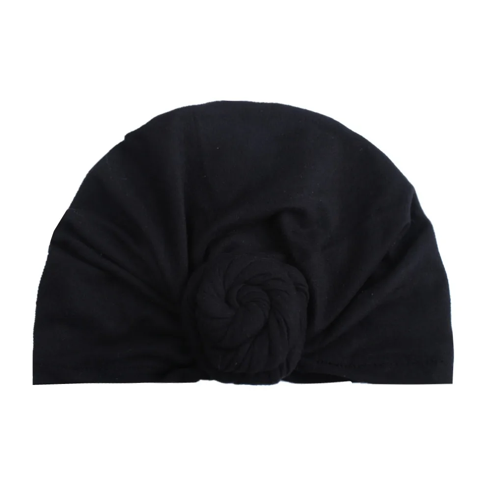 Новые шляпы для девочек BeBe Turban Hood однотонная завязанная шапка унисекс из хлопка мягкие милые шапки Аксессуары для новорожденных - Цвет: style 2