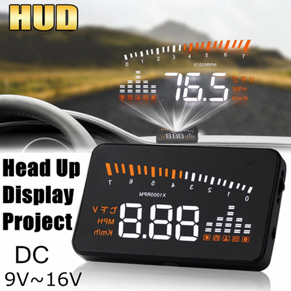 

Universal X5 GPS HUD Head Up Display Car auto Speed Alarm OBD II OBD2 car hub windshield Projector Car Styling Car Accessories