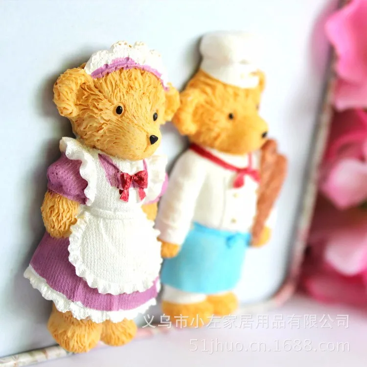 2 шт./компл. Классический два Teddy Bear магнит на холодильник магнит для свадьбы лучшие подарки украшения дома мульти-выбрать медведи