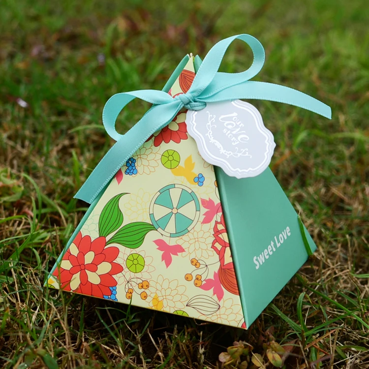 box with ribbon tags wedding candy box baby shower candy box favor ...