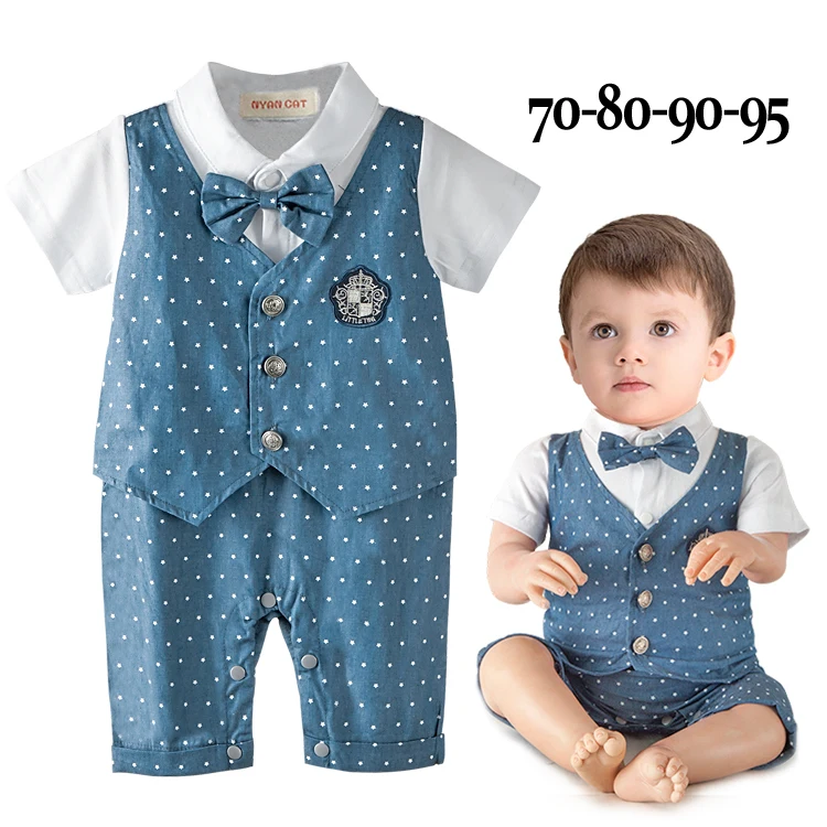 Free Shipping 4pcs/lot Baby Boy's Formal Romperin Rompers from Mother