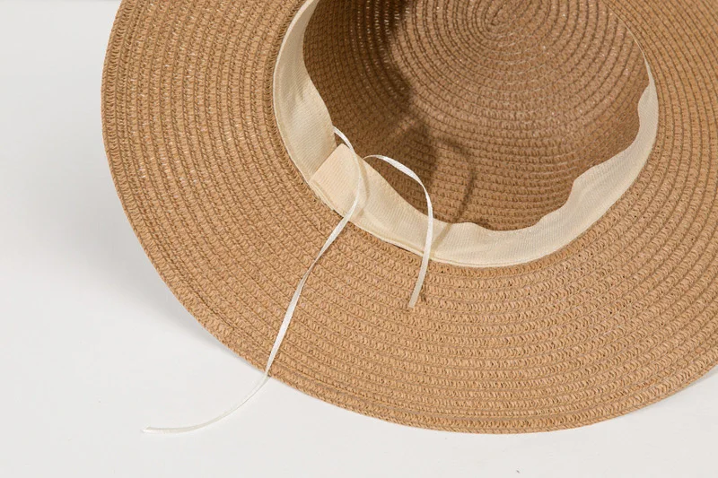 Fashion Women Big Bow Desgin Straw Hat Summer Outdoor Beach Shade Hats Ladies UV Protection Brimmed Sun Cap CP0189 (4)