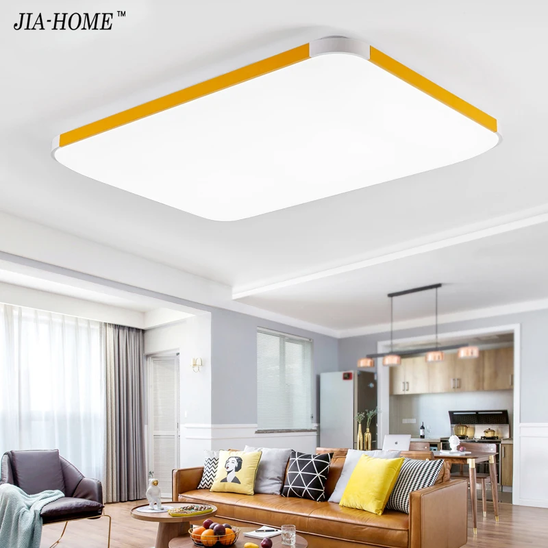 

Yellow pink green LED Ceiling Lights With Remote Control Dimmable Color And RGB Changing Fixtures Lustre Plafonnier dome fixture