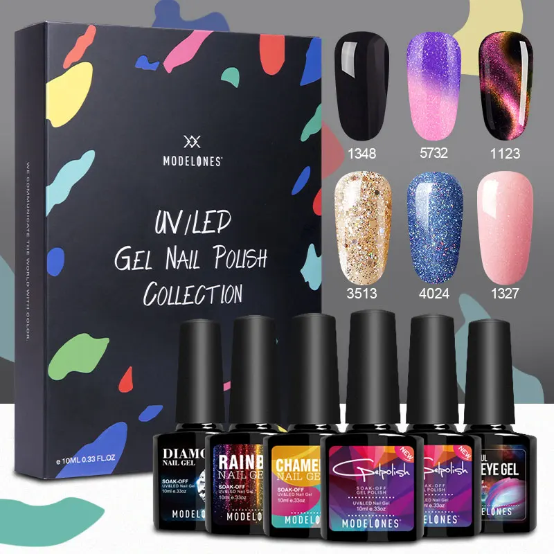 Buy Modelones 6Pcs/Lot Nail Gel Polish Kits With Box