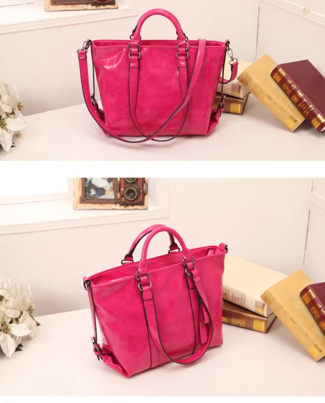 Brand Real Leather Large Capacity Handbags Casual Tote Women's Handbag Shoulder Bags For Women Feminina Messenger Bolsa Pocket