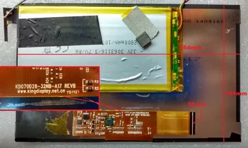 

Free shipping 7 inch (1024*600) 32pin LCD screen,100% New display,size:165*100mm Tablet PC LCD screen KD070D28-32NB-A17 REVB