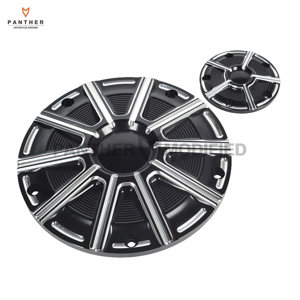 

CNC Cut Motorcycle Nostalgia Derby + Timing Timer Cover Case for Harley Fat Boy Road King FLHR 2001-2013
