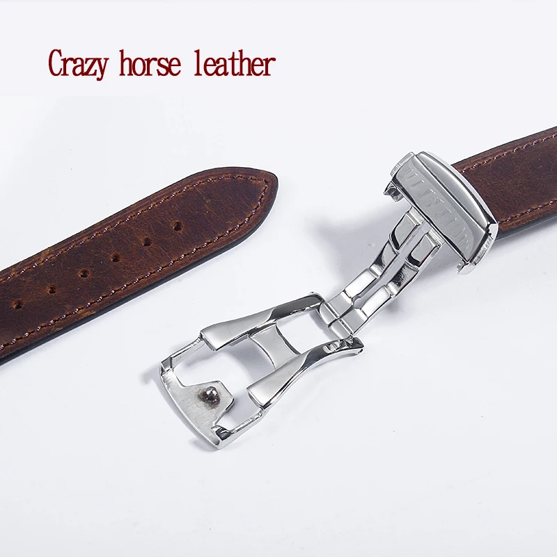 Ремешок из натуральной кожи crazy horse для наручных часов кожаный браслет с складной