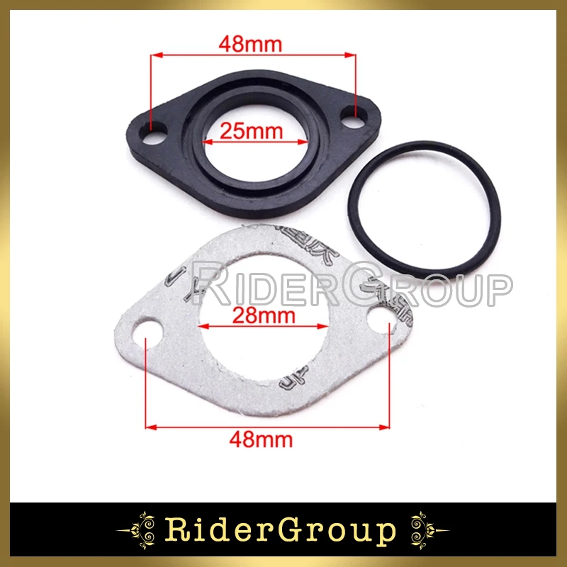 3sets Manifold Carb Intake Pipe 25mm Gasket Spacer Seal For 110cc 125cc 140cc Engine XR50 CRF50 SSR Pit Dirt Bike Chinese