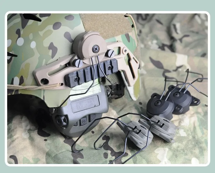 EX Headset headphone and Helmet Rail Adapter Set GEN1 for Comtac III headphones Black DE FG2 (1)