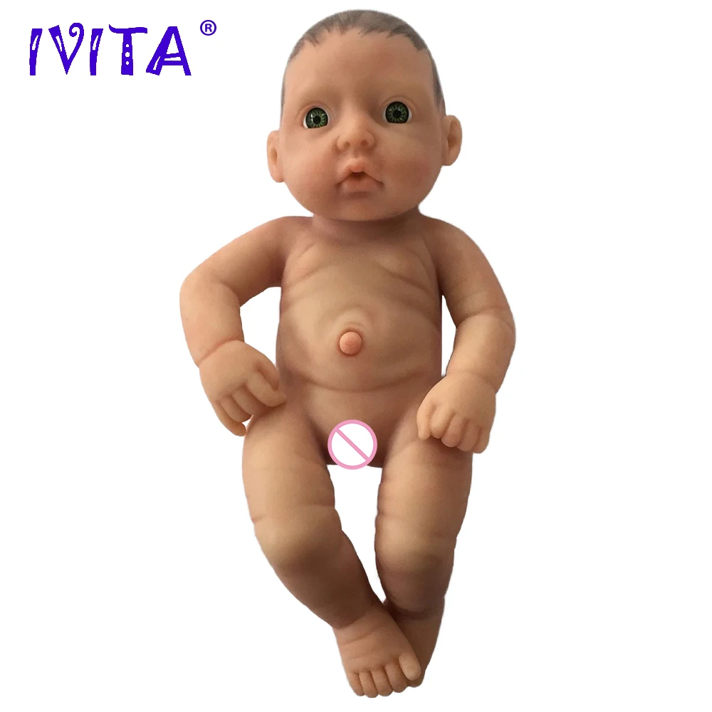 IVITA WG1504H 11-inch 0,85 кг девочка прекрасный полный Силиконовый Reborn Baby окрашенные волосы Ванна Рожденный подарок игрушки куклы детские живые игрушки