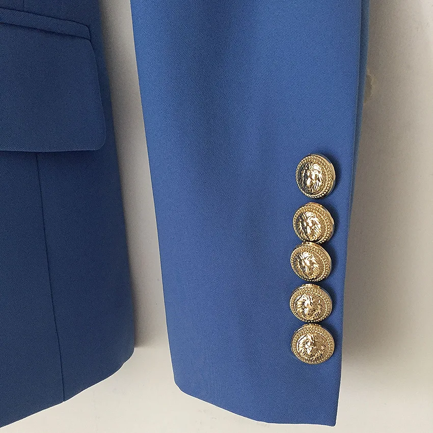2018 New Autumn winter Blue double breasted Office layd blazers suit Elegant long sleeve slim blazer feminino mujer 2018 New Autumn winter Blue double breasted Office layd blazers suit Elegant long sleeve slim blazer feminino mujer
