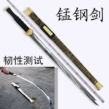 

High Toughness High Manganese Steel Blade Sharp Full Tang Chinese Sword Han Jian